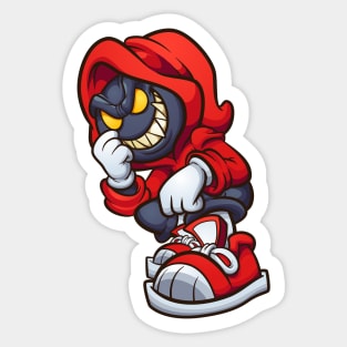 Evil hooded character Sticker